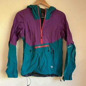 Mountian hardwear geotech Purple and Teal Hooded Jacket XS